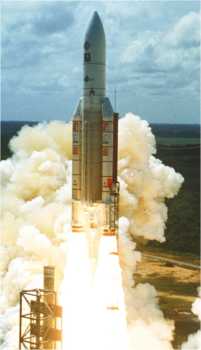Launching Ariane 5 rocket